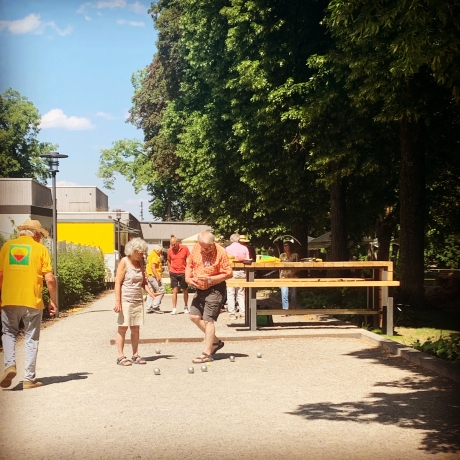 Boulekugel in Nahaufnahme